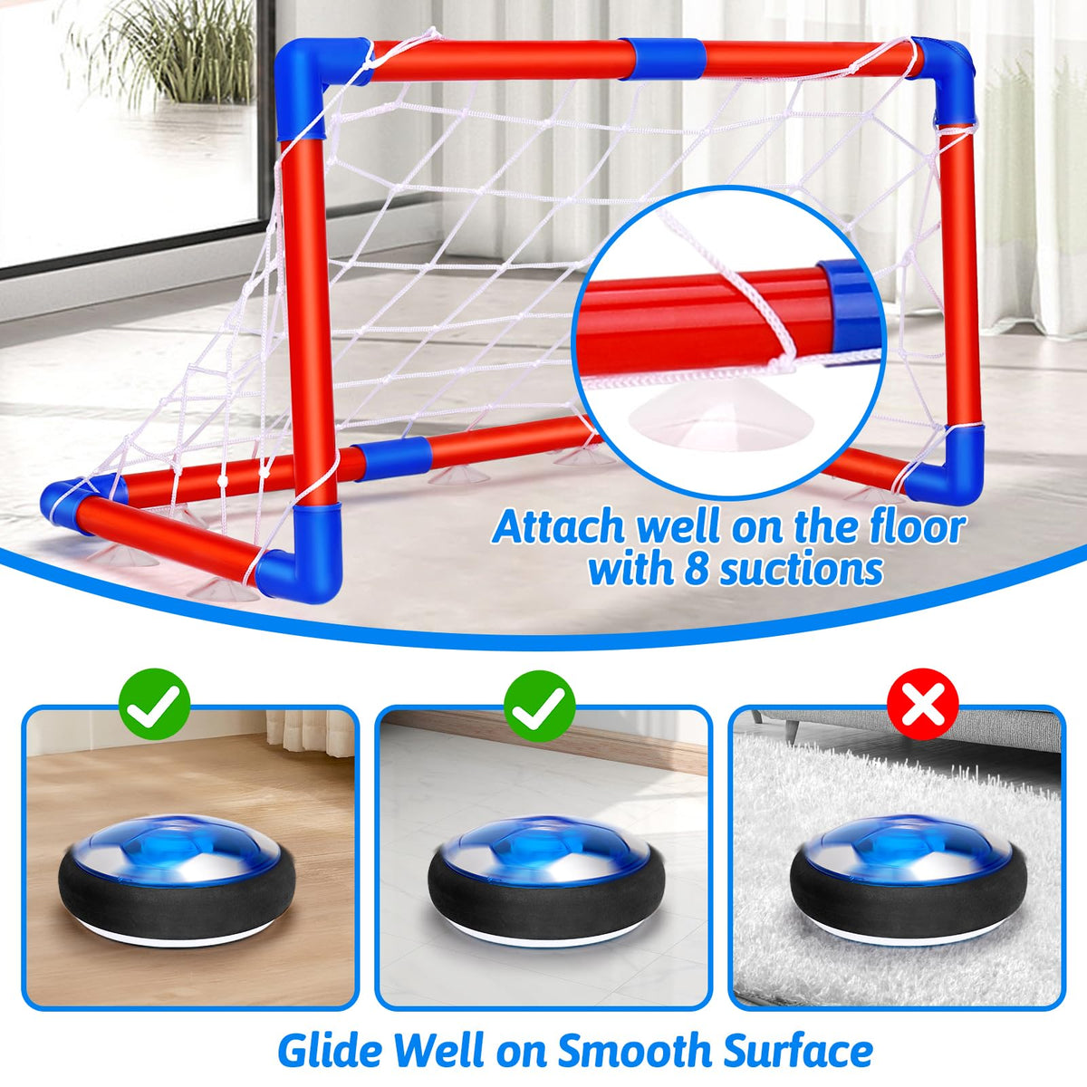 Qirptey soccer goals and nets for portable backyard games