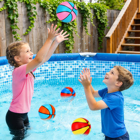 Qirptey toddler-friendly mini basketballs for ages 1-7, supports throwing and catching