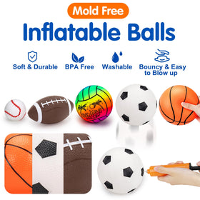 Qirptey toddler sport balls with gentle bounce encourage grip and outdoor activity.