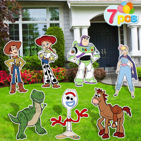 Qitindasen Toy Inspired Story yard sign design 1 for a welcoming outdoor entrance