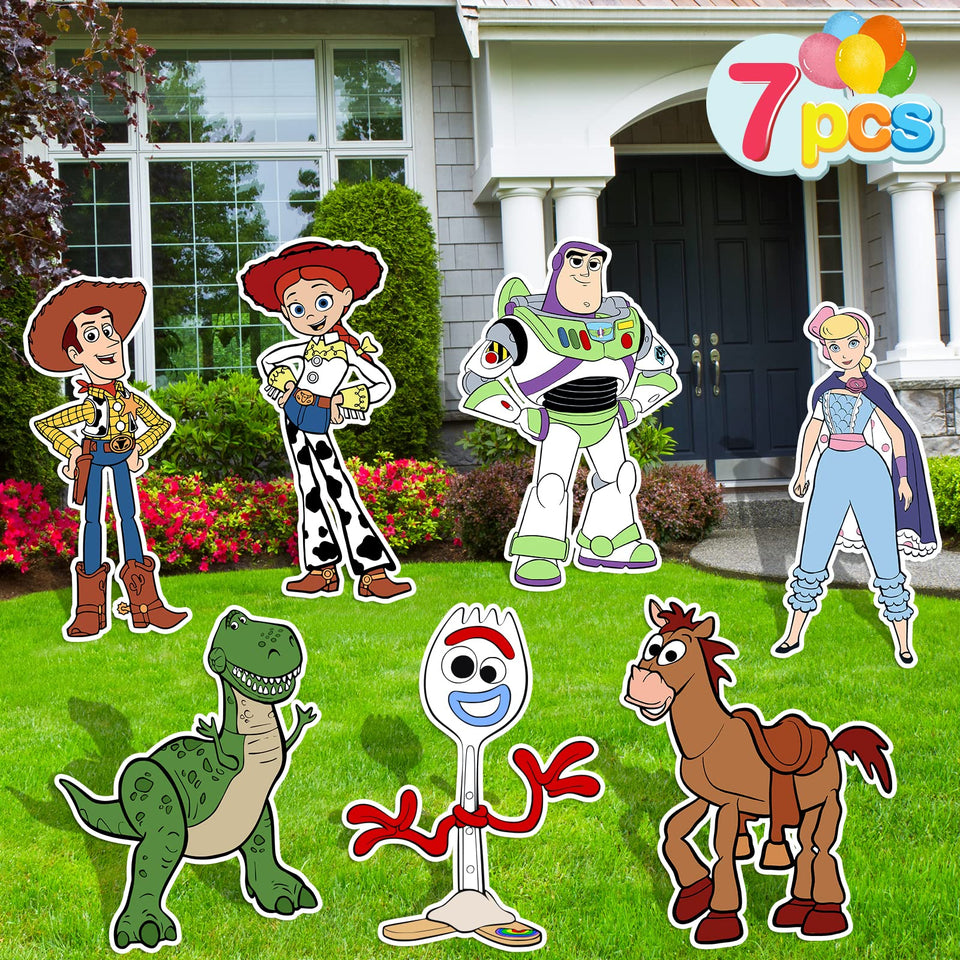 Qitindasen Toy Inspired Story yard sign design 1 for a welcoming outdoor entrance