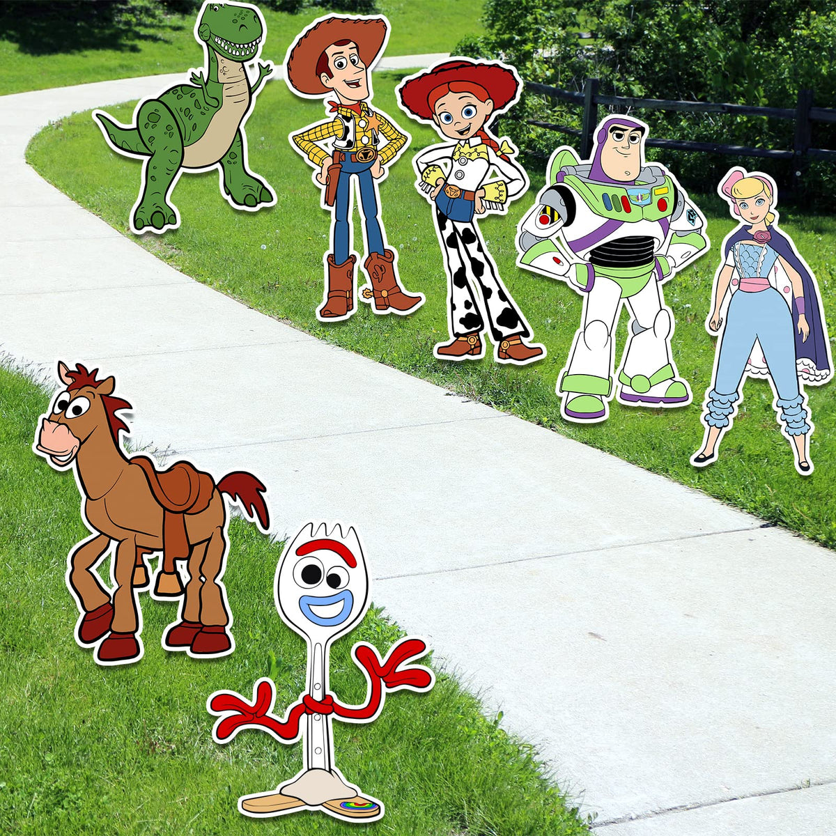 Qitindasen Toy Inspired Story yard sign design 5 welcomes guests at the party entrance