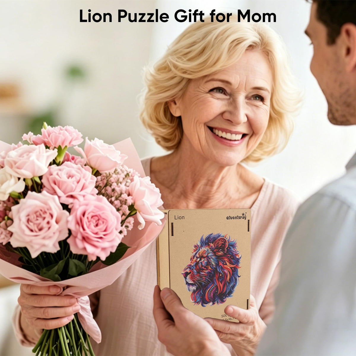 Qiuenisray finished lion puzzle wall display adds artistic charm.