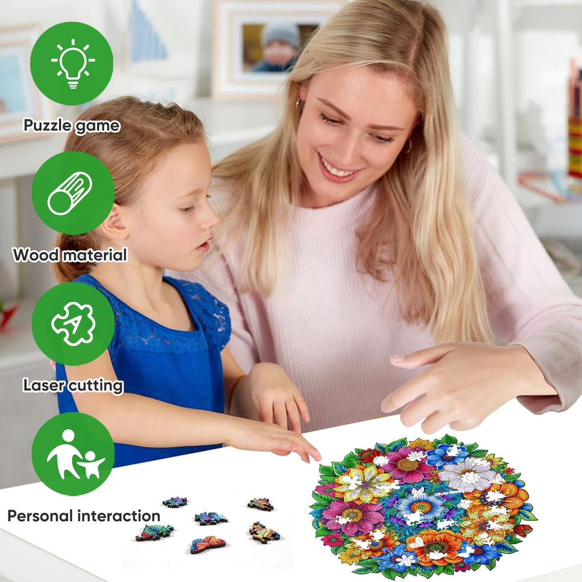 Qiuenisray puzzle after completion doubles as warm wall decor in any room