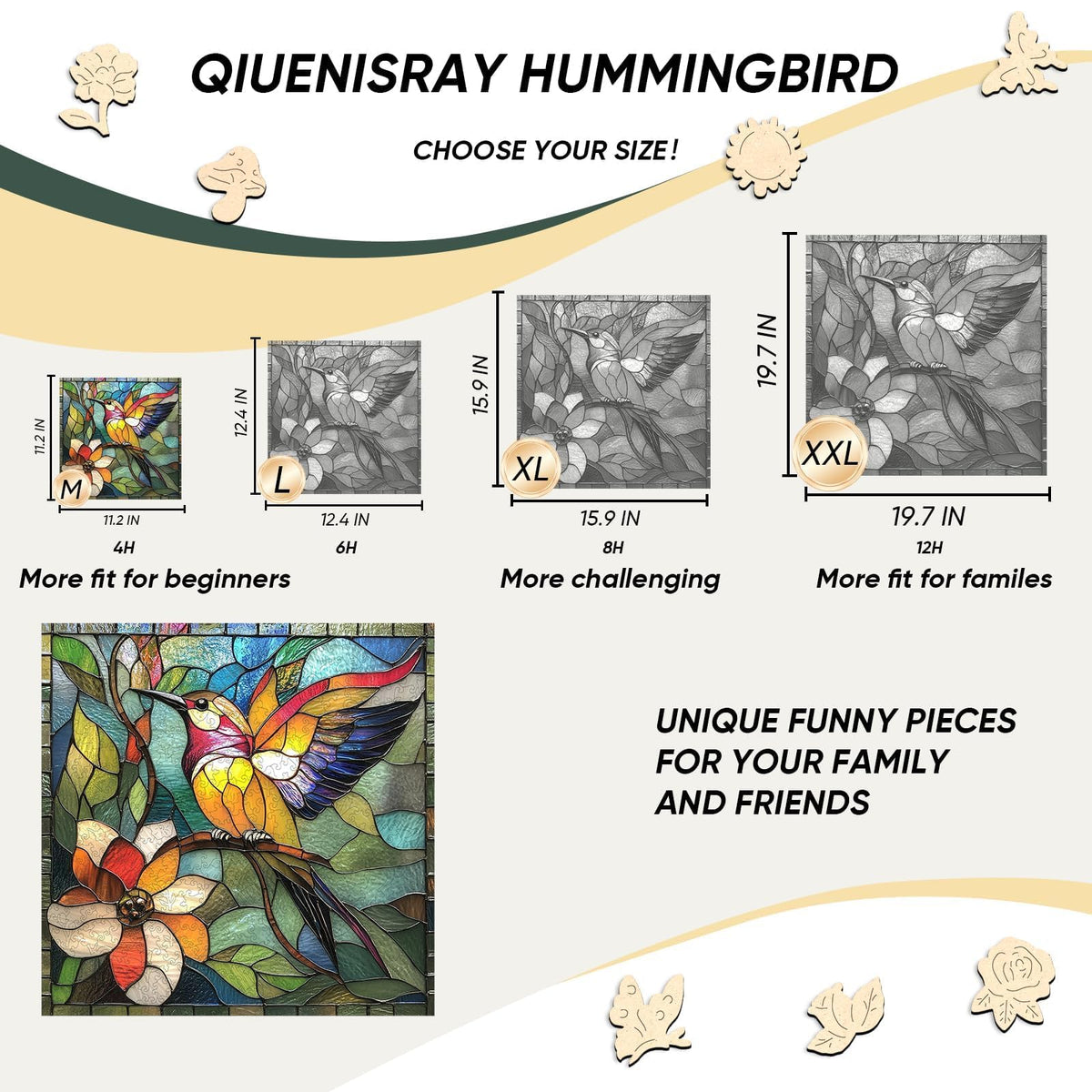 Qiuenisray wooden puzzle for family game—enhances coordination