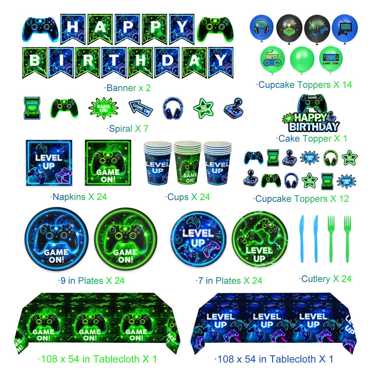 QIYANPAX neon game dessert plates add gaming flair to sweet treats