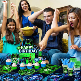 QIYANPAX neon game tablecloths protect surfaces while brightening the table