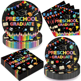 QIYANPAX preschool plates 9-inch for durable celebrations and easy cleanup