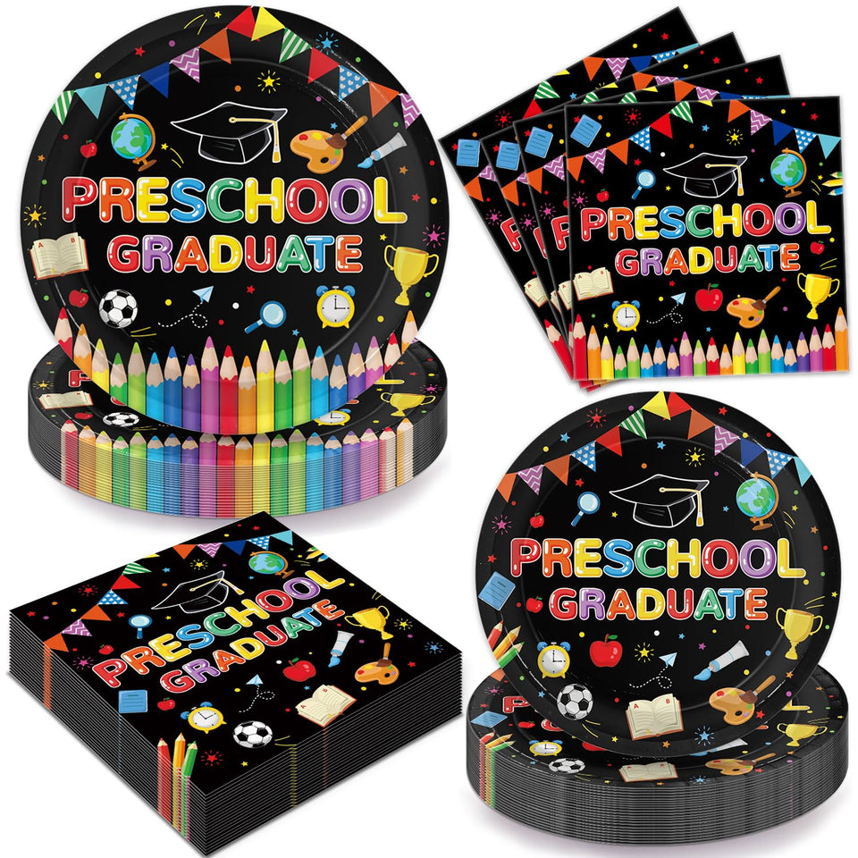 QIYANPAX preschool plates 9-inch for durable celebrations and easy cleanup