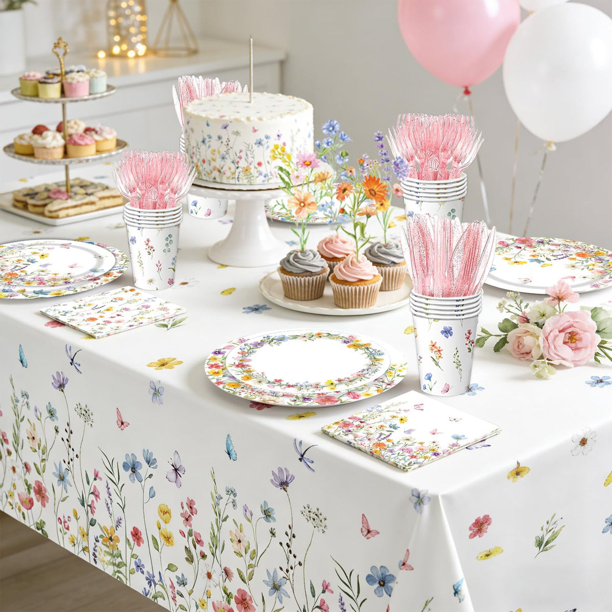 QIYANPAX Wildflower balloons bring festive flair and quick setup.