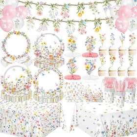 QIYANPAX Wildflower dinner plates add color and durability to spring celebrations.