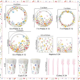 QIYANPAX Wildflower napkins provide soft touch and easy cleanup.