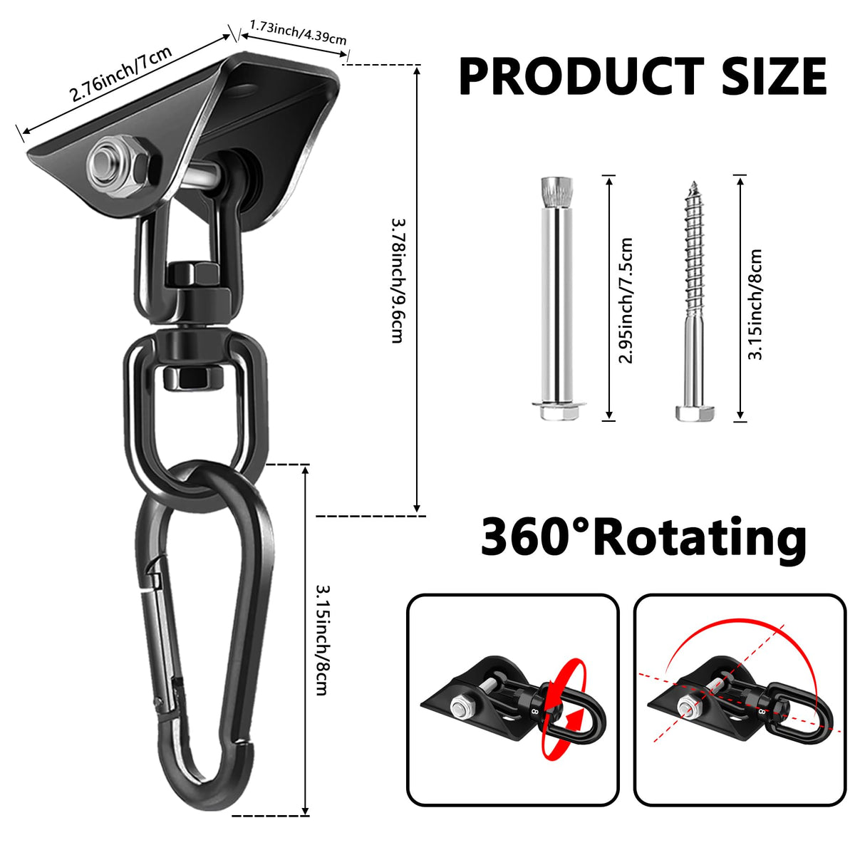 QIWYMHW ceiling mount hardware withstands up to 1000 pounds for strong setups