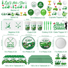 QIYANPAX Golf Napkins coordinate greens and flags to complete the theme.