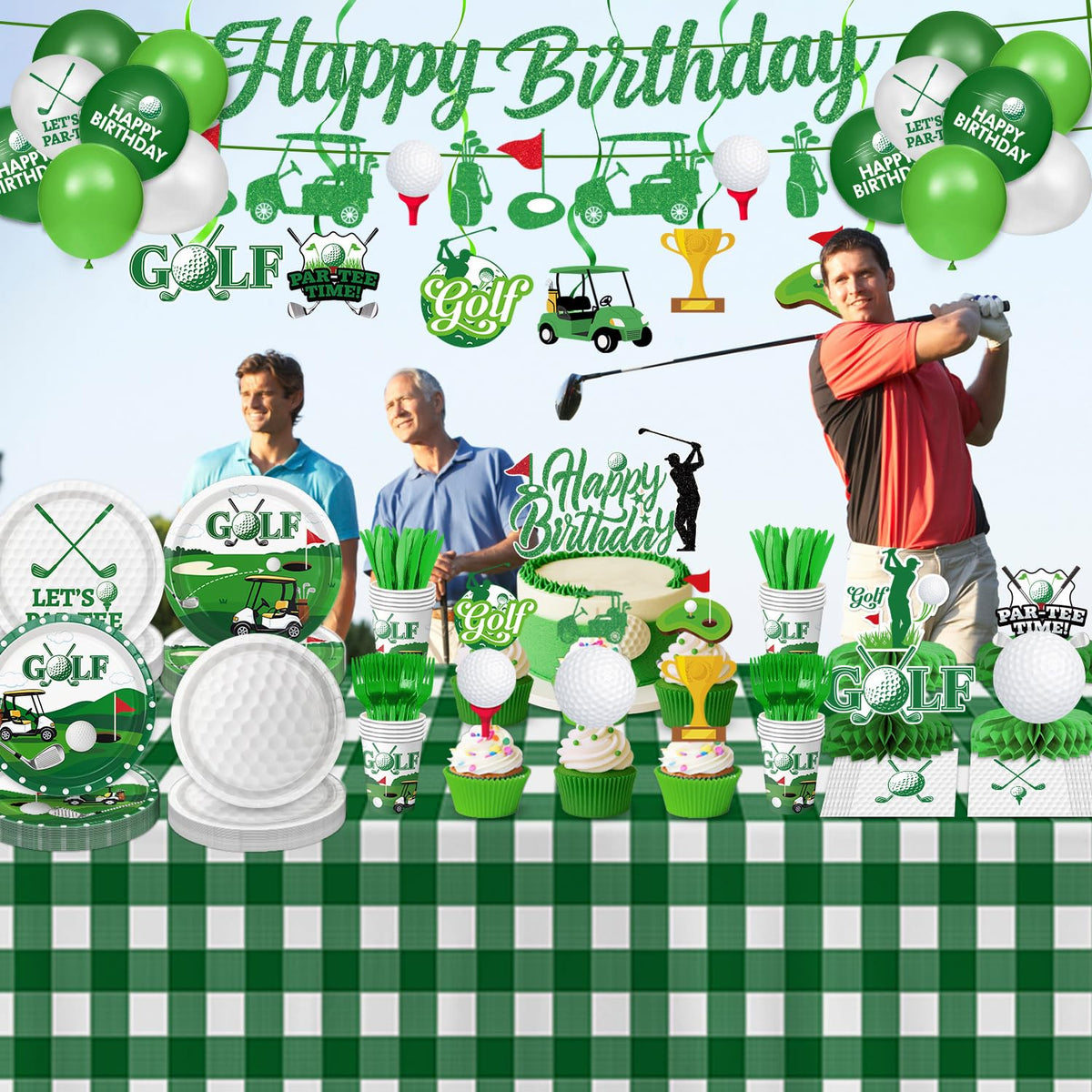 QIYANPAX Golf Utensils match the theme for easy dining.