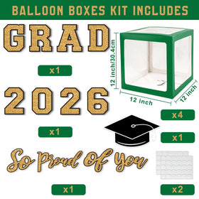 QIYANPAX graduation balloons (66 pieces) add vibrant color to the celebration.