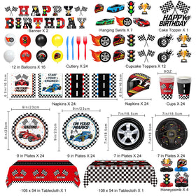 Qiyanpax race car dessert plates 7in for quick snacks and sharing