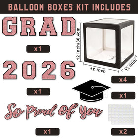 Qiyanpax rose gold latex balloons for stylish grad party.