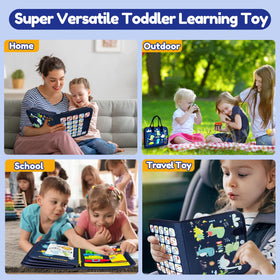 Qizfun busy board lacing and matching activities enhance concentration.