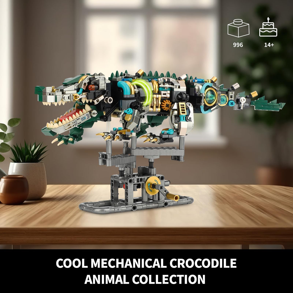 QJYAMK STEM toy supports learning of mechanics and animal-inspired design.