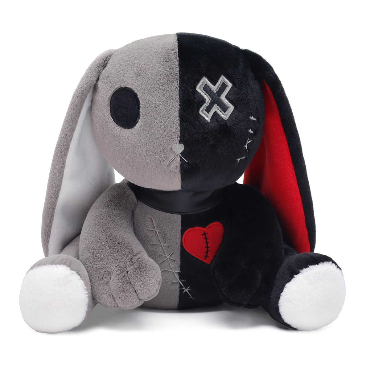 Qleewei goth bunny plush white 25cm cozy bedroom companion