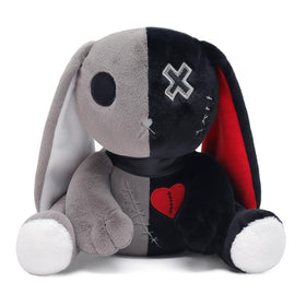 Qleewei goth bunny plush white 25cm cozy bedroom companion