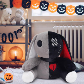 Qleewei machine-washable bunny plush for easy cleaning