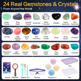 QLKUNLA Gemstones Dig Kit astro-theme invites exploration of planetary geology concepts