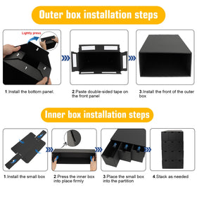 QLOUNI detachable design allows building a custom card box house