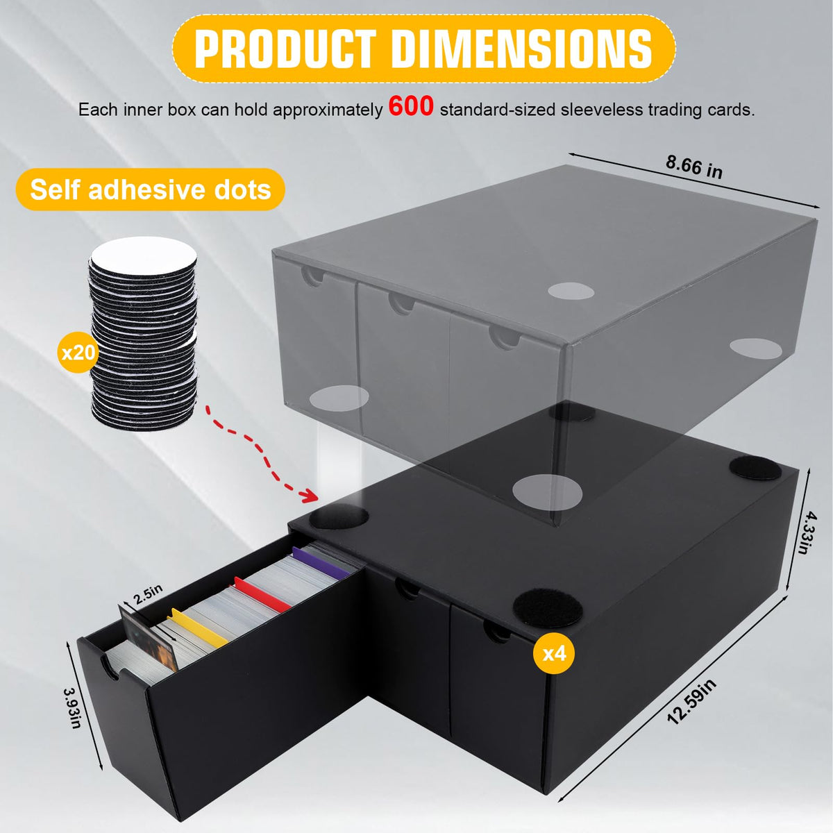 QLOUNI 48 dividers in eight colors for color-coded sorting