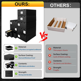 QLOUNI detachable design allows building a customizable card box house for growing collections.