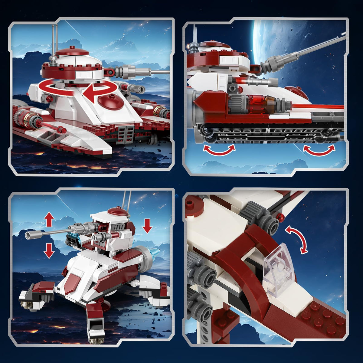 QLT QIAOLETONG anti-vehicle cannon model for dynamic space-scene setups