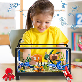 QLT QIAOLETONG crab figure supports coastal habitat play