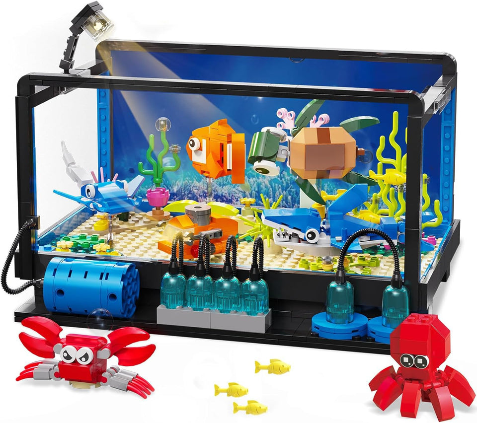 QLT QIAOLETONG fish tank design with octopus figure for imaginative play