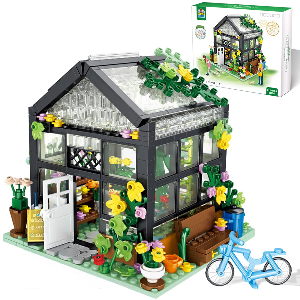 QLT QIAOLETONG Flower House set fuels creative building and imagination.