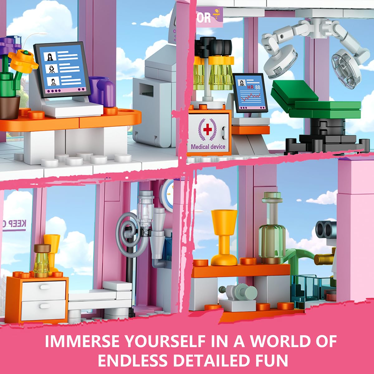 Emergency room setup for imaginative medical drama