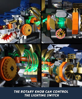 Gear-driven motion of the shark in the Ideas Mechanical Shark Build Set
