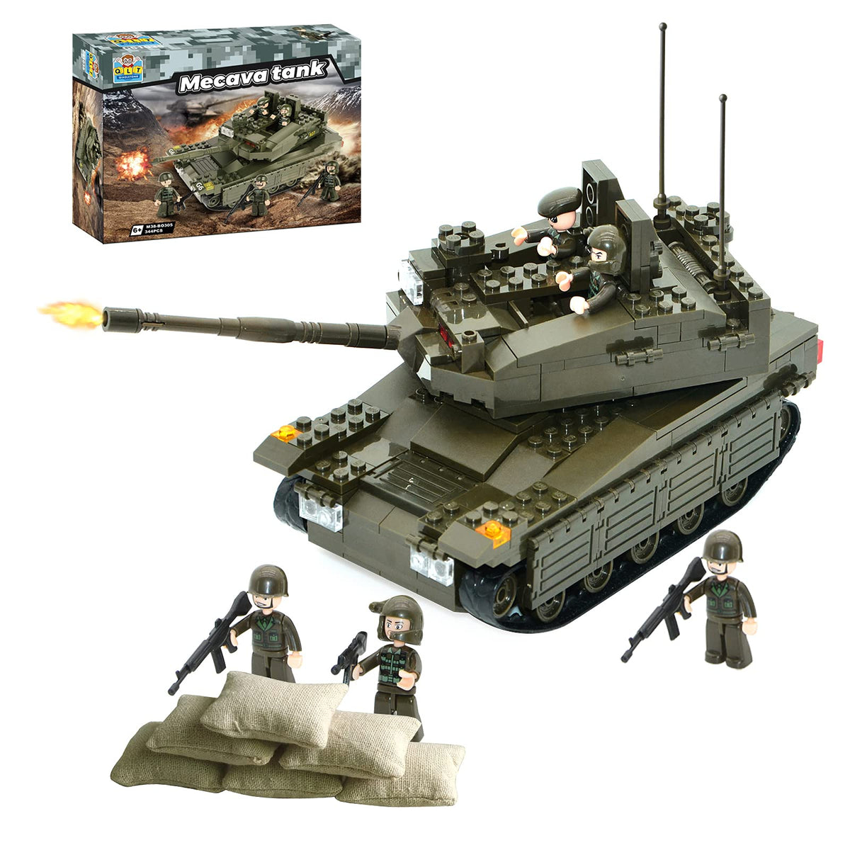 QLT QIAOLETONG Merkava tank front view highlights authentic WWII-inspired design.