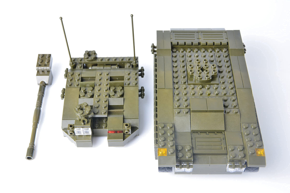 QLT QIAOLETONG Merkava tank modular tubes and adjustable height feature.