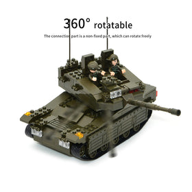 QLT QIAOLETONG Merkava tank top hatch opens to seat two figures.