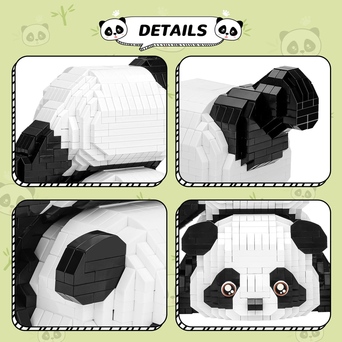 QLT QIAOLETONG panda mini building set instruction guide displayed for easy assembly