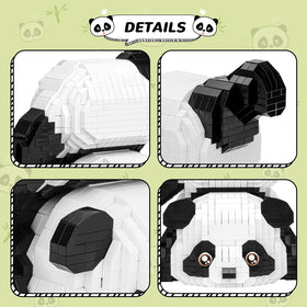 QLT QIAOLETONG panda mini building set instruction guide displayed for easy assembly
