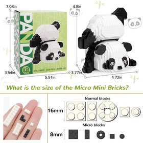 QLT QIAOLETONG panda mini building set inspires creativity for teens and adults