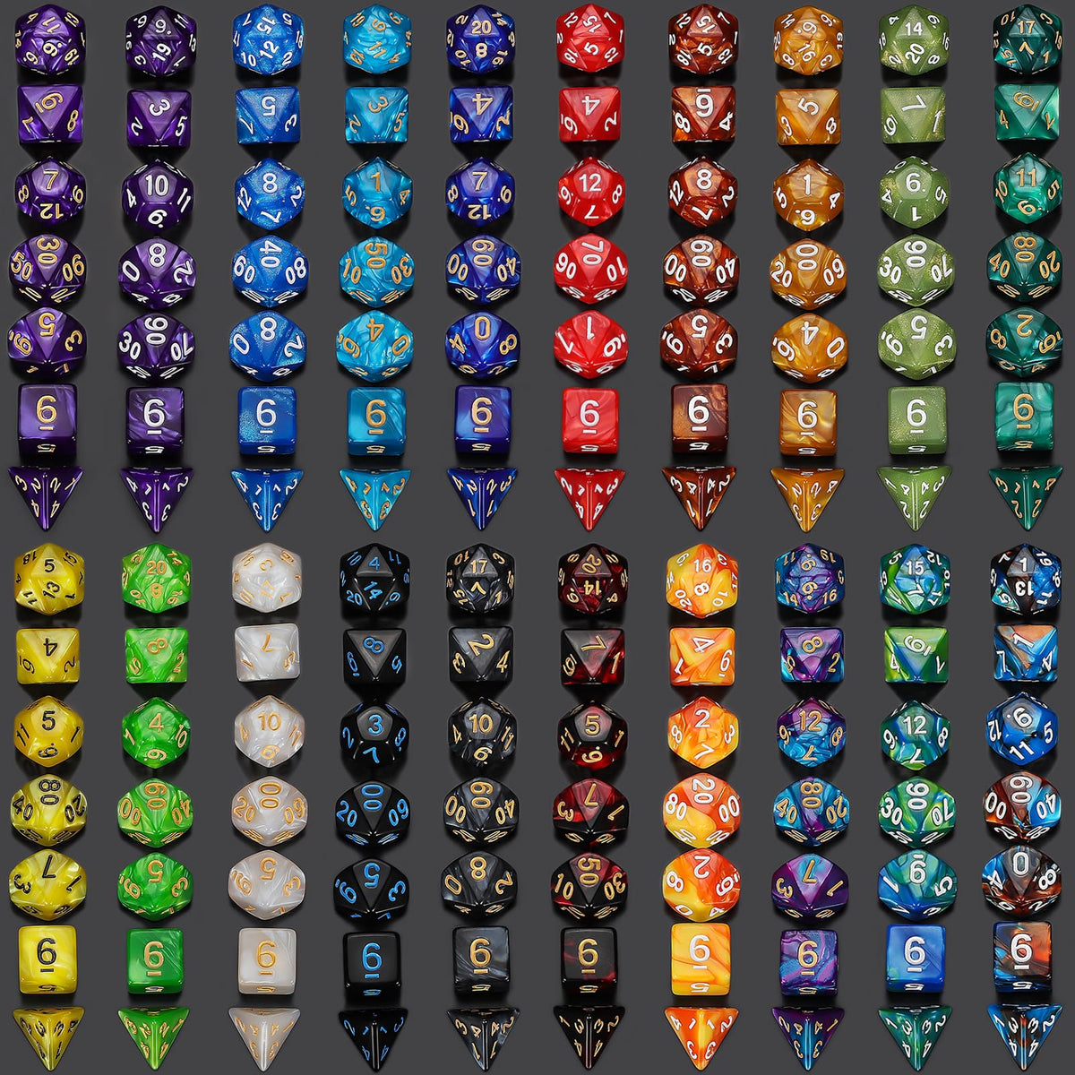 QMay double-color dice add visual variety and readability for campaigns.