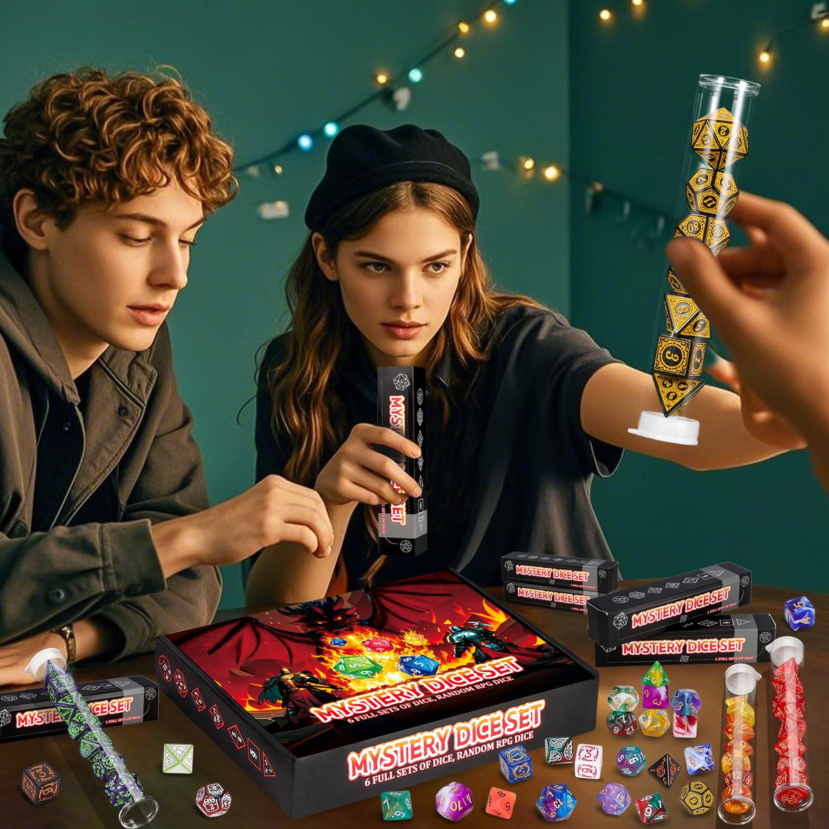 QMAY high-quality acrylic dice are durable, waterproof, and easy to roll.