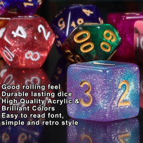 QMay d20 and d12 with large numbers for quick reads