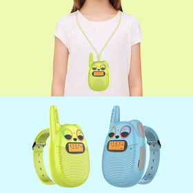 QNIGLO walkie talkies ergonomic design fits small hands