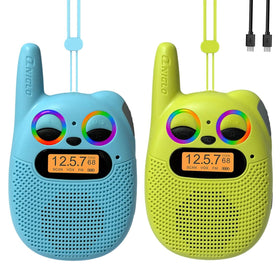 QNIGLO kids walkie talkies in use during outdoor play with 3-mile range