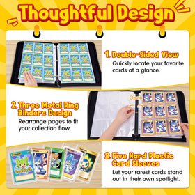 Qodalyth double-sided display highlights prized cards at a glance.