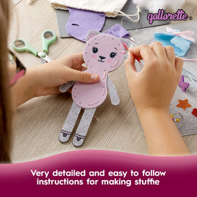 Qollorette felt shapes for making a kitty toy.